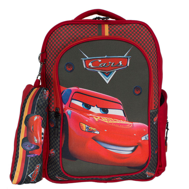 School backpack model 13 Cars red