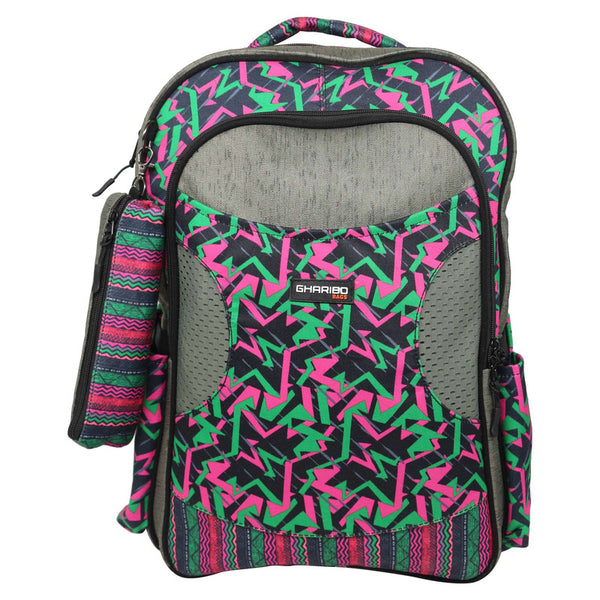 School backpack model 25 Colors green