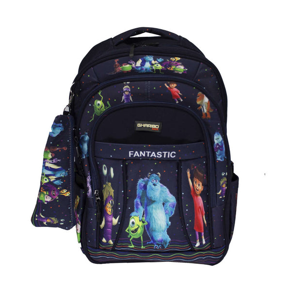 School backpack model 19 Monsters Inc blue