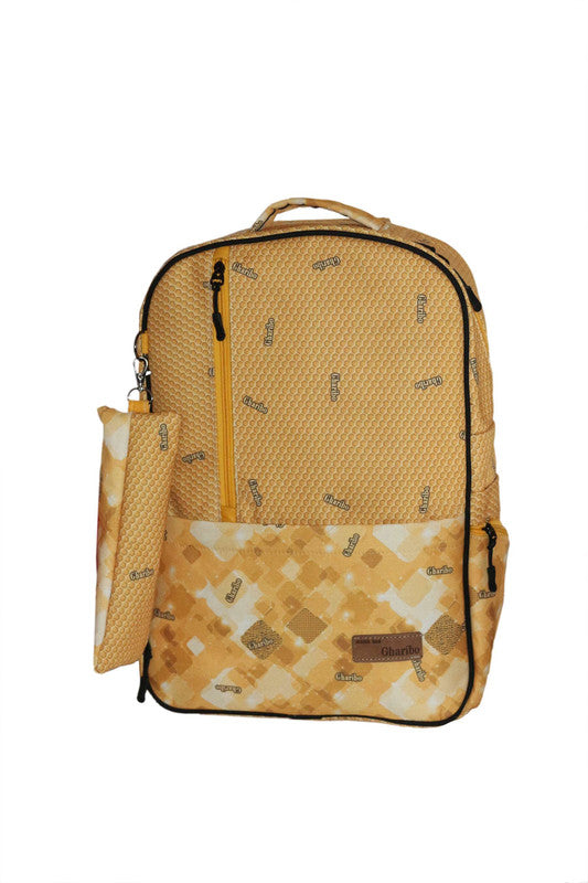 School backpack model 21 Beehives yellow