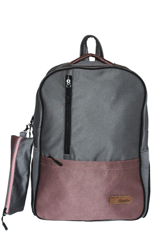 School backpack model 21 Solid pink