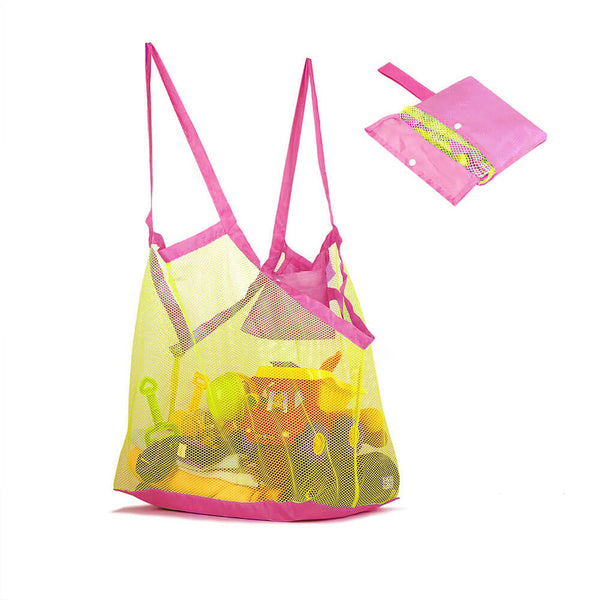 Mesh Beach Bag Yellow x Pink