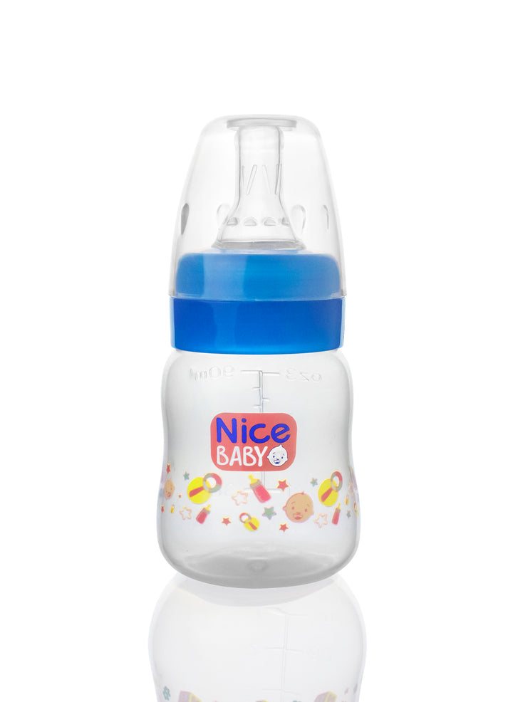 Nice baby feeding bottle without hand 90ml | Blue