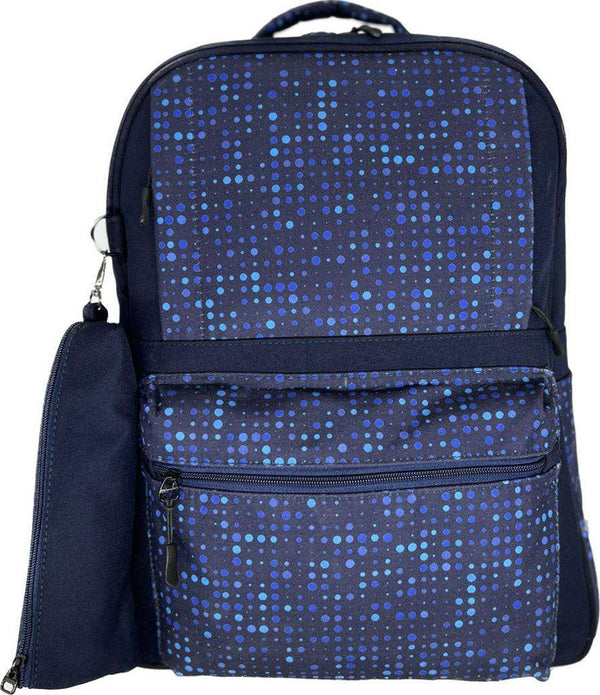 School backpack model 23 dots blue