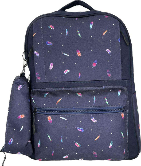 School backpack model 23 Feathers blue