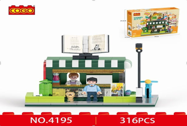 Cogo Train Station City Series 3D Assemble Model Learning City Building Blocks