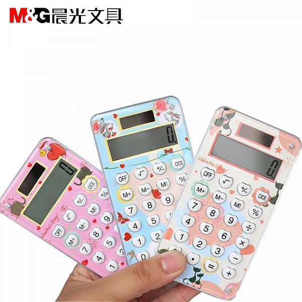 <p>

This M&G 8-Digit Pocket Solar Calculator Standard Function Student - No:ADG98154 is perfect for students, professionals, and home use. It is made from high quality materials to ensure that it is durable and long-lasting. It is powered by light energy, which is both eco-friendly and efficient. It features an LED large screen, plastic buttons, memory addition and subtraction keys, and a power button for easy operation. The calculator has an exquisite shape and rounded corners for comfort and safety. The 