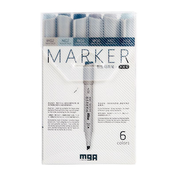 <p>M&G Pack of 6 Gray Professional Art Markers No:ZPM49723 is a great choice for any artist. These markers are made from high quality materials and are perfect for a variety of tasks such as sketching, coloring, and drawing. The unique design of these markers makes them a great choice for the professional and amateur alike. The colors range from warm grays, to neutral grays, to neutral 3 and warm gray 5. The colors have been specially designed to be easily mixed and matched to create a desired effect. These