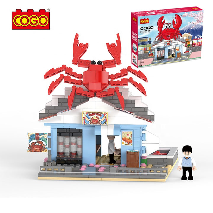 Cogo 344 Pcs Educational Fast Food Sea Food For Kids