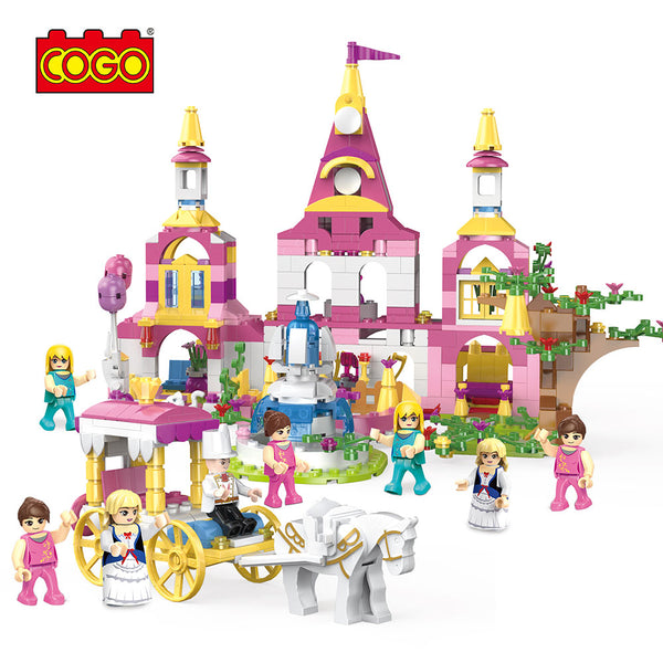 Cogo Blocks Toy Wholesale Hot Popular 8 In 1 Luxury Princess Castle 