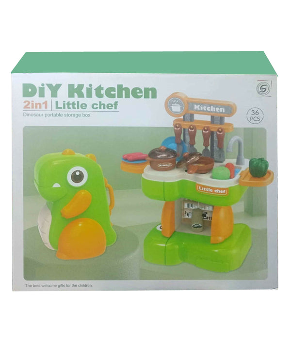 Diy Kitchen 2 in 1 Little Chef Dinosaur