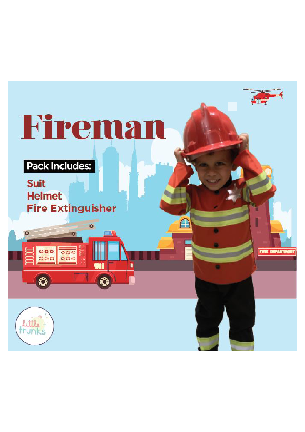 Boys Character Fireman Size Xl™