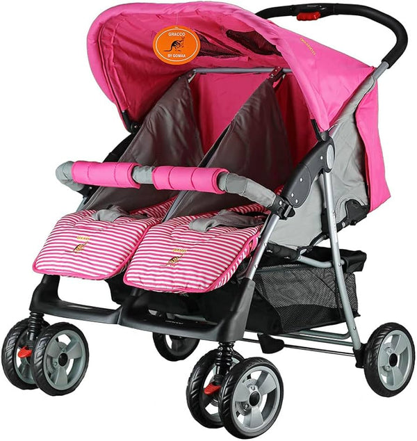 Graco By Gomaa Double Stroller For Baby | Pink