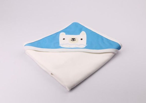 Blue Bear Hooded Blanket