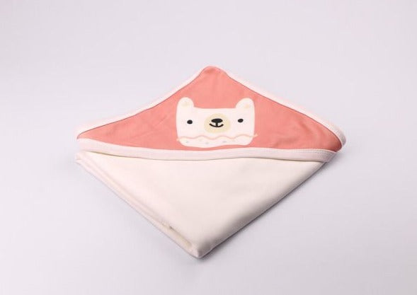 Pink Bear Hooded Blanket