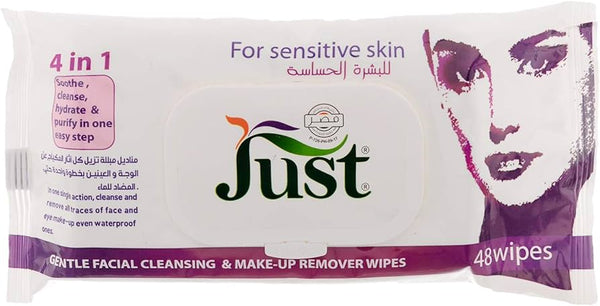 Just Make Up Remover Wipes - 48 Pcs