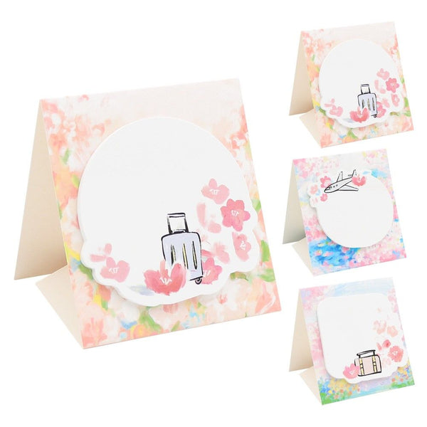 M&G Sakura Time Sticky Note With Stand Maker 30 Sheets 7.5X7.5 Cm Assorted Colours