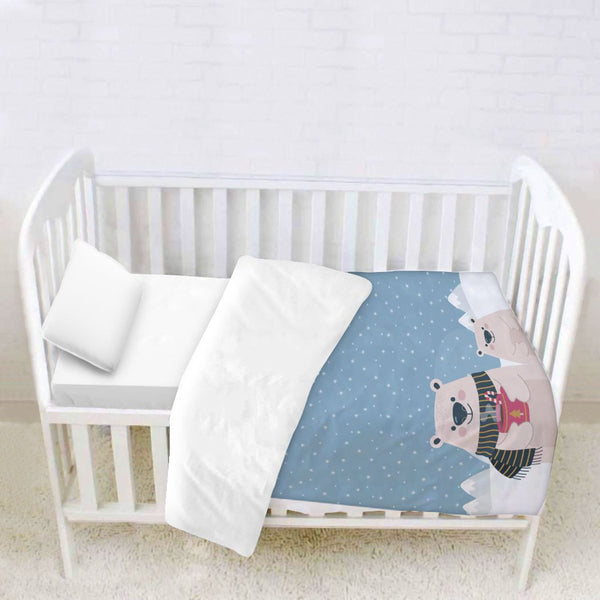 Blue Bear Bed Cover