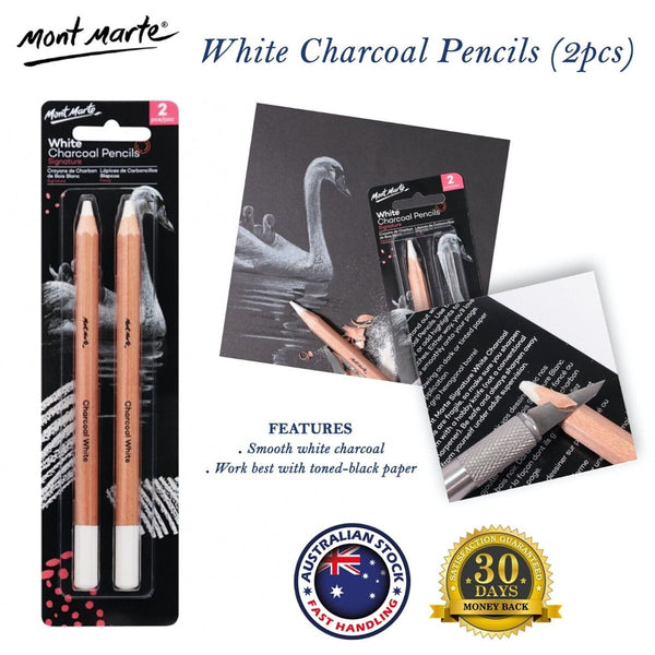 Mont Marte Signature White Charcoal Pencils Large