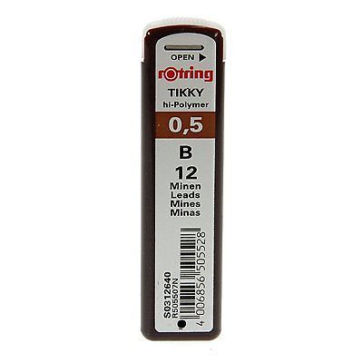 <p> 
Rotring Mechanical Pencil Leads 0.5 B is the perfect choice for both office and school use. This lead is made from high quality material that makes it perfect for a variety of uses. It is designed to provide a smooth and consistent writing experience that allows you to draw sharp and precise lines with ease. The lead is also resistant to breaking, meaning that it can stand up to the rigors of everyday use. The lead is also suitable for use in a range of mechanical pencils, making it the ideal choice fo