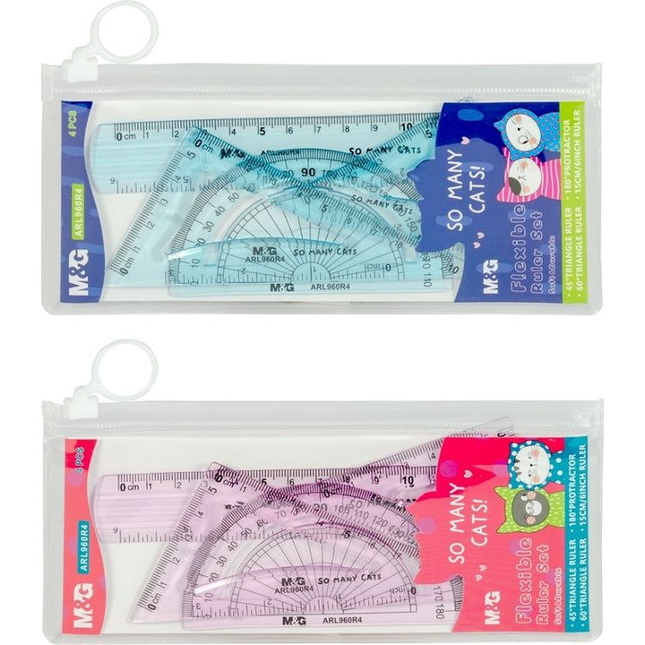 M&G Chenguang So Many Cats Flexible Eke Ruler Set