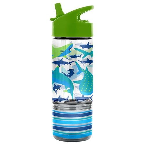 Stephen Joseph Sip and Snack Bottle - Shark - 350 ml