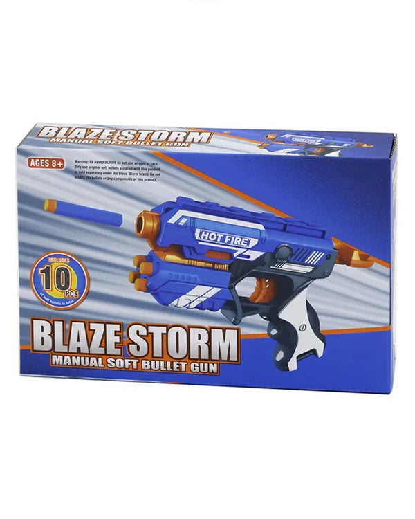 Blaze Storm Manual Pull Nerf Soft Darts Gun