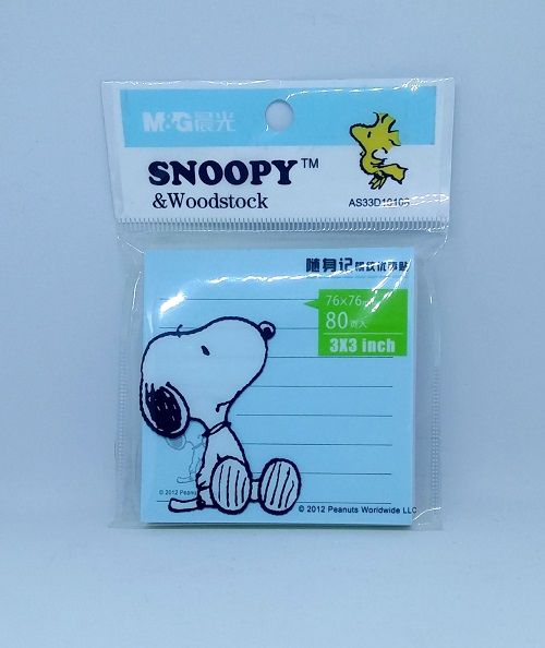 M&G Snoopy&Woodstock Sticky Note - 80 Sheet