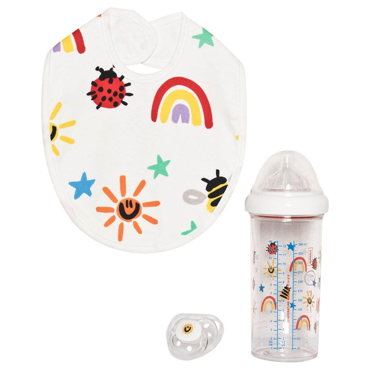 Stella Mccartney Rainbow Bib - Bottle and Pacifier in Gift Box