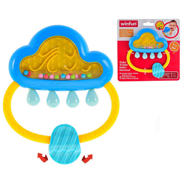 WinFun Shake 'N Slide Rattle Toy - Raincloud