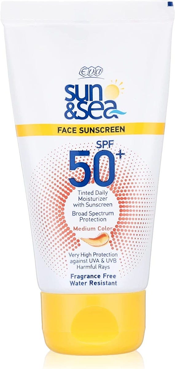 Eva Sun & Sea Face Tinted Sunscreen 50+ | 40 ml + Hair Band Free