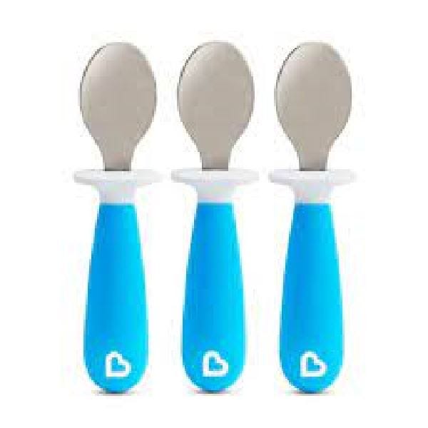 Munchkin Raise Toddler Spoons, Set of 3 - Blue