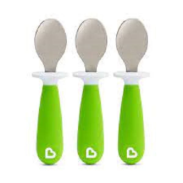 Munchkin Raise Toddler Spoons, Set of 3 - Green