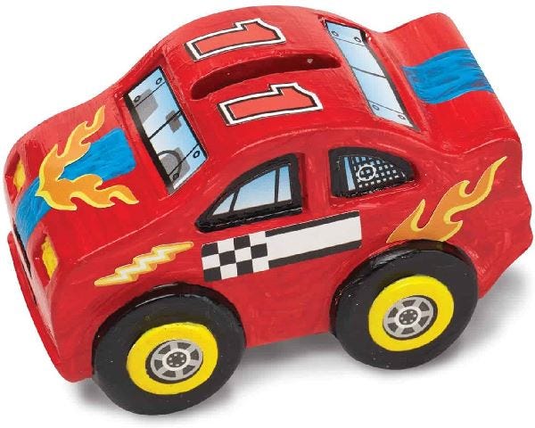 Melissa and Doug Created by Me! Race Car Bank Craft Kit