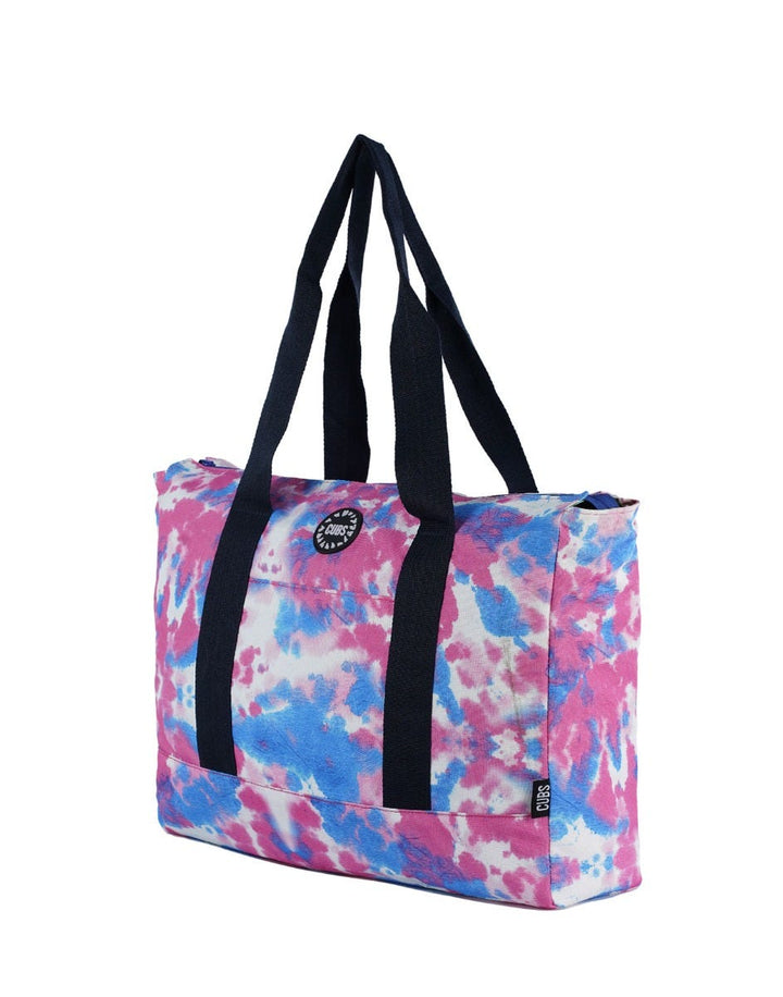 Cubs Flowers and Pink Women Double Faced Tote Bag