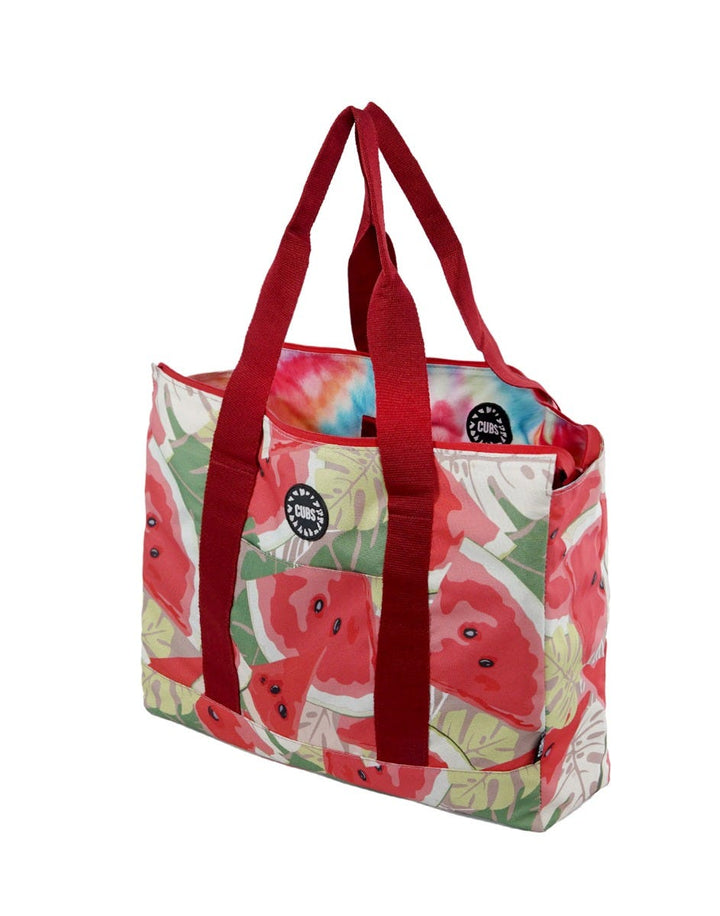 Cubs Watermelons and Red Women Double Faced Tote Bag