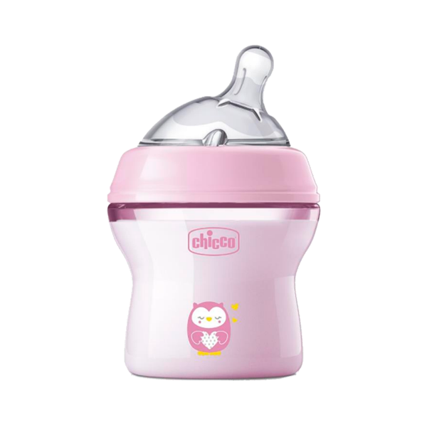 Chicco Natural Feeling Slow Flow Bottle +0 Month | Pink |150ml