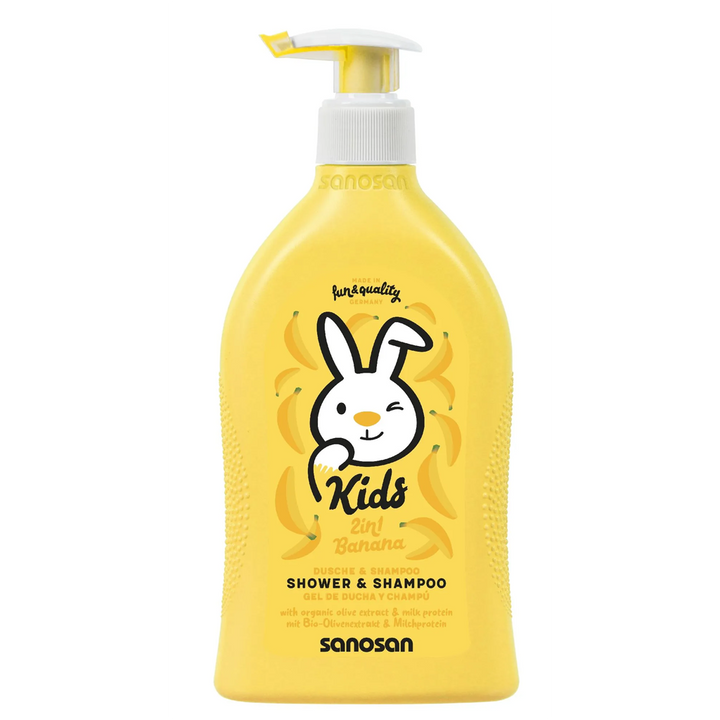 Sanosan Kids Banana Shower Gel and Shampoo - 400 ml