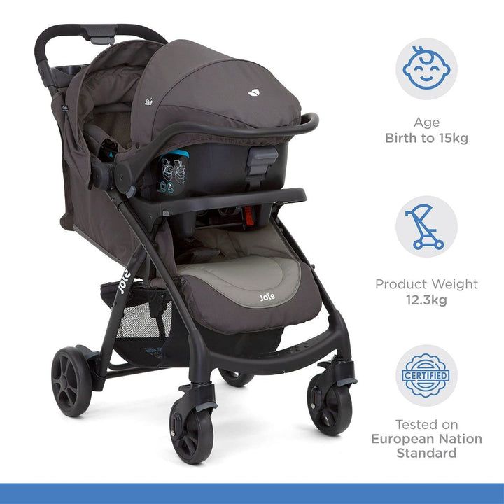 Joie Muze Travel System - Dark Pewter