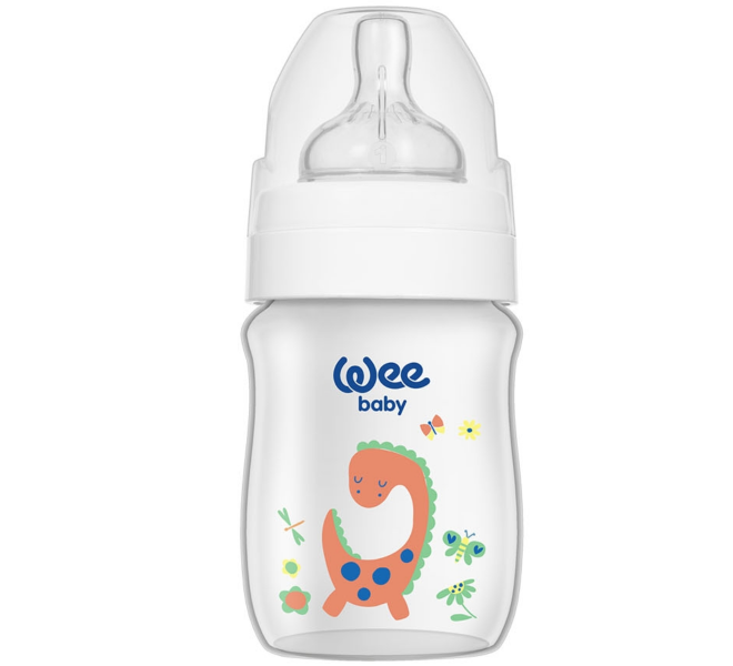 Wee Baby Classic Plus Orange Dino Bottle - 150 ml