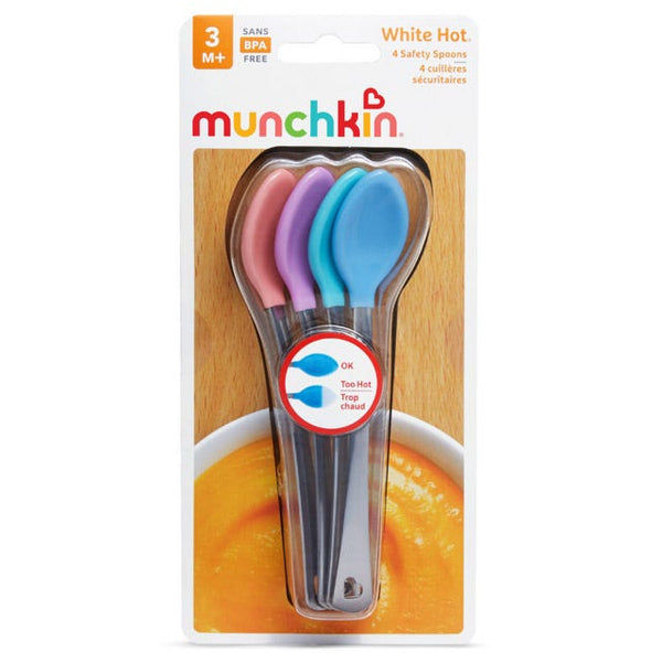 Munchkin White Hot Safety Spoons - 4 Pieces