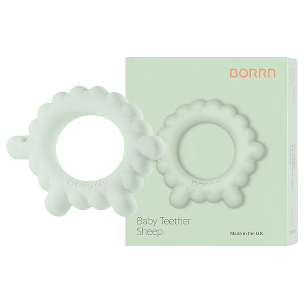 Borrn Silicon Animal Baby Teether | Sheep | Green