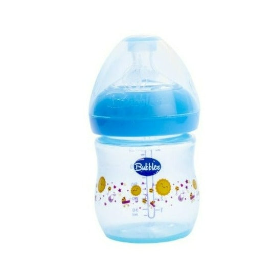 Bubbles Natural Baby Feeding Bottle|150 ml| Blue